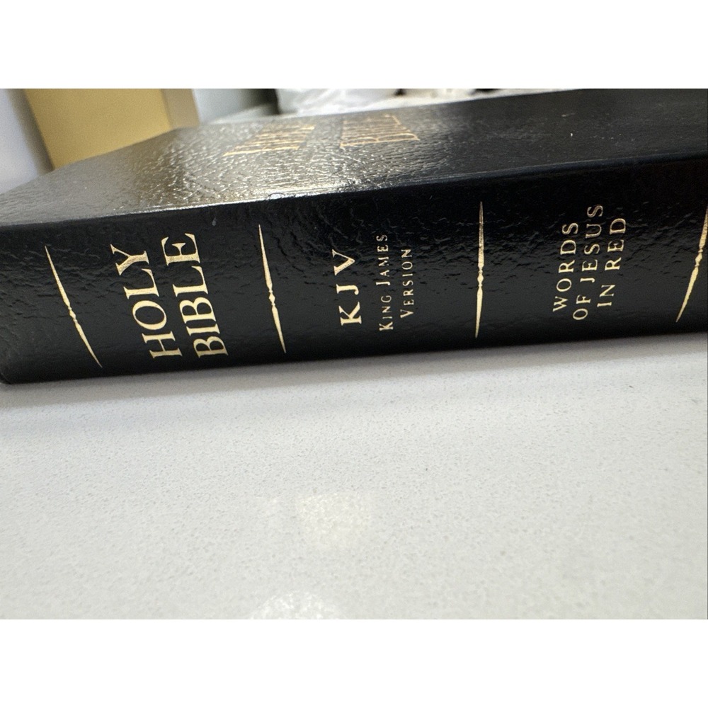 VTG HOLY BIBLE KJV Words of Christ in Red Dictionary Concordance Barbour 2006 - Picture 2 of 14